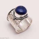 Pure 925 Sterling Solid Silver Ring with Lapis Lazuli All US Sizes 4 to 14