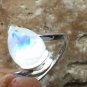 Flashy Blue Labradorite 925 Solid Sterling Silver Handmade Ring Size 3 -14 US