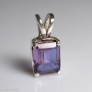 100% Color Change lab created Alexandrite 925 solid sterling silver Pendant