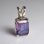 100% Color Change lab created Alexandrite 925 solid sterling silver Pendant