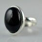 Elegant Bold Black Onyx 925 Solid Sterling Silver Handmade Ring Size 3-14 US
