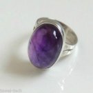 Genuine Amethyst Pure 92.5 Solid Sterling Silver Handmade Ring Size 4 to 13 (US)