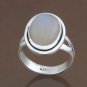 Pure 925 Solid Sterling Silver Genuine Rainbow Moonstone Handmade Ring Size 4-13