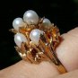 Fresh Water Coin Pearl Pure 92.5 Solid Sterling Silver Handmade Ring Size 4-13