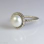 Fresh Water Coin Pearl Pure 92.5 Solid Sterling Silver Handmade Ring Size 4-13