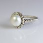 Fresh Water Coin Pearl Pure 92.5 Solid Sterling Silver Handmade Ring Size 4-13