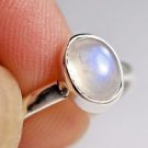 925 Solid Sterling Silver Blue Fire Rainbow Moonstone Handmade Ring Size 3-14 US