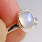 925 Solid Sterling Silver Blue Fire Rainbow Moonstone Handmade Ring Size 3-14 US