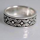 Pure 92.5 Solid Sterling Silver Handmade Designer Fancy Band US Size:9, 10, 10.5