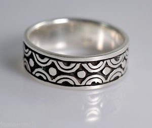 Pure 92.5 Solid Sterling Silver Handmade Designer Fancy Band US Size:9, 10, 10.5