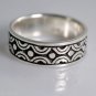 Pure 92.5 Solid Sterling Silver Handmade Designer Fancy Band US Size:9, 10, 10.5