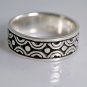 Pure 92.5 Solid Sterling Silver Handmade Designer Fancy Band US Size:9, 10, 10.5