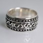 Pure 92.5 Solid Sterling Silver Handmade Designer Fancy Band US Size:9, 10, 10.5