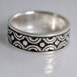 Pure 92.5 Solid Sterling Silver Handmade Designer Fancy Band US Size:9, 10, 10.5