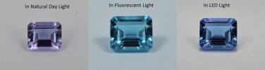 "Exclusive" 100% Color Change Lab Created Alexendrite(Zendrite) Octagon 10x8 mm