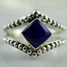 Genuine Lapis Lazuli 925 Solid Sterling Silver Handmade Ring Size 3 to 14 (US)