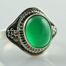 Genuine Green Onyx 925 Solid Sterling Silver Handmade Ring Size 3 to 14 (US)