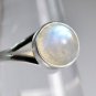 925 Solid Sterling Silver Blue Fire Rainbow Moonstone Handmade Ring Size 4-13 US