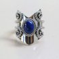Pure 92.5 Solid Sterling Silver Genuine Lapis Lazuli Handmade Ring Size 4 -13 US