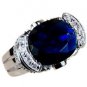 Genuine Amethyst, White Topaz Pure 92.5 Solid Sterling Silver Ring Size 6 (US)