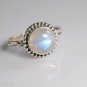 Pure 92.5 Solid Sterling Silver Rainbow Moonstone Handmade Ring Sizes 4 to 13 US