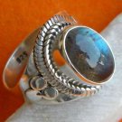 Pure 92.5 Solid Sterling Silver Genuine Labradorite Handmade Ring Size 4-13 (US)