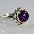 Genuine Amethyst Pure 925 Solid Sterling Silver Handmade Ring Size 4 to 13 (US)