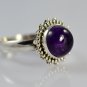 Genuine Amethyst Pure 925 Solid Sterling Silver Handmade Ring Size 4 to 13 (US)