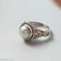 Fresh Water Pearl Pure 92.5 Solid Sterling Silver Handmade Ring Size 4-13 (US)