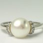 Fresh Water Pearl Pure 92.5 Solid Sterling Silver Handmade Ring Size 4-13 (US)
