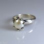Fresh Water Pearl Pure 92.5 Solid Sterling Silver Handmade Ring Size 4-13 (US)