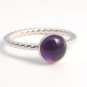 Pure 925 Solid Sterling Silver Genuine Amethyst Handmade Ring Size 4-13 (US)