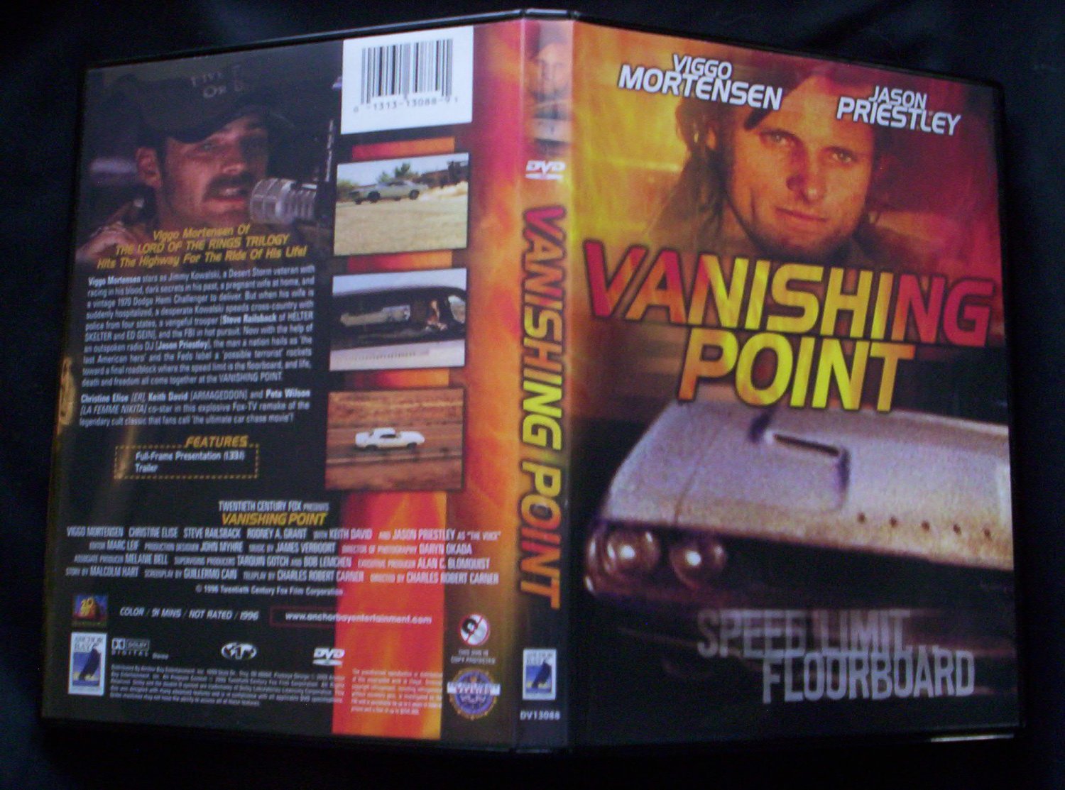 Vanishing Point DVD 1997 Jason Priestley