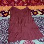 MUDD MEDIUM PURPLE NECTAR SPAGHETTI STRAP TIERED LACE 100% RAYON CAMI TANK TOP