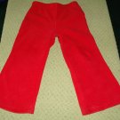 Girls Red Flared Fleece Pants 4T