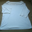 Womens Plus Size Shawl-Collar Cream Top Size 28 28W