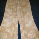 Girls Gold Paisley & Heart Print Corduroy Jeans Size 5
