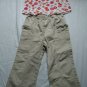Girls 4T White Tank with Flowers