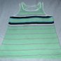 Girls Sea Green Striped Racer-back Tank Size Small 4 5