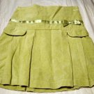 The Childrens Place Green Velour Pleated Skirt Girls 6