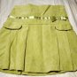 The Childrens Place Green Velour Pleated Skirt Girls 6