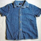 Collared Denim Short Sleeve Shirt Size 5