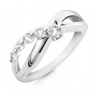 INFINITY LOVE KNOT HEART CZ Sterling Silver Promise Ring With FREE SHIPPING