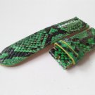 Genuine Python Leather Watch Strap. Handmade Green Python Watch Strap
