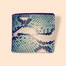 Genuine Python Snakeskin Leather Men's Bifold Wallet - Multicolor