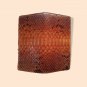 Genuine Python Snakeskin Leather Mens Long Wallet - Brown