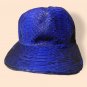 Genuine Python Snakeskin Leather Hat. Leather Baseball Hat - Blue