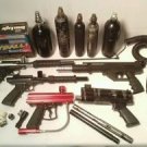 Paintball Lot - 5 PB Guns - 5 Tanks - Vents Mask - Barrels - Hoppers - More!
