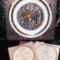 VINTAGE D'ARCEAU LIMOGES Noel Vitrail 7th Collector Plate Guides Par L'Etoile