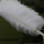 single layer White Ostrich Feather Fan Burlesque friend 25"x45"